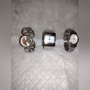 3  Fashion Cuff Bracelet Style Ladies Watches